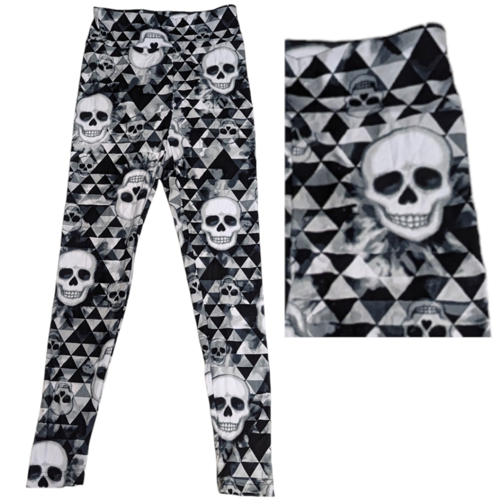 No Boundaries High Rise Skull‎ Leggings Size Small (3-5)